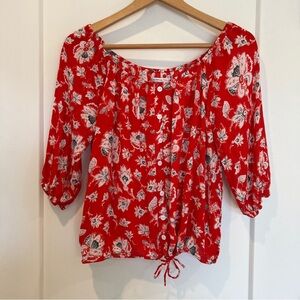 Faithfull the Brand floral Off-the-shoulder blouse